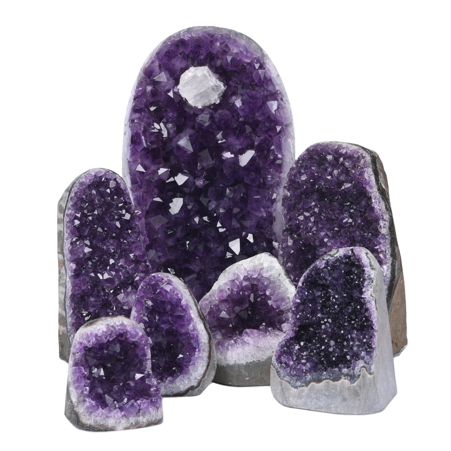 Extreme Rocks & Fossils Premium Amethyst Geode Stone Cluster [6 to 7 lb.] - Each Piece is Unique & Natural - Real Raw Healing Crystal Rock from Uruguay - Deep Purple Decoration