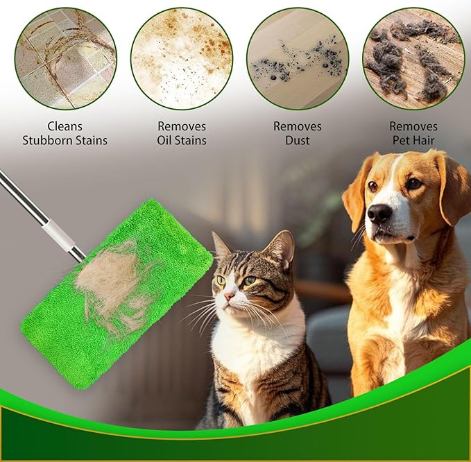 6 Pack Reusable Microfiber Mop Pads Compatible