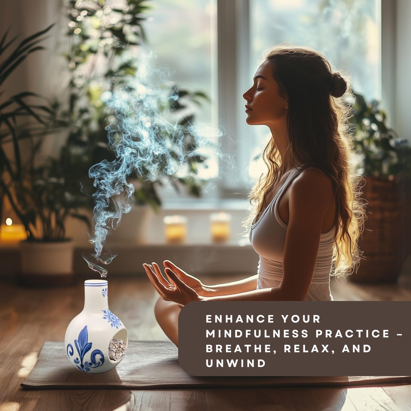 Ceramic Incense Holder – Palo Santo Burner for Sticks, Cones & More – Ash Catcher for Meditation, Altar, and Home Decor (Crystalhush)