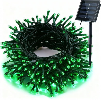 Solar Christmas Lights Outdoor, 33ft 100 LED Solar Fairy String Lights 8 Modes Waterproof Xmas Lights for Garden, Patio, Home, Party, Wedding, Holiday, Tree, Bush, Wreath, Outdoor Decor (Green)