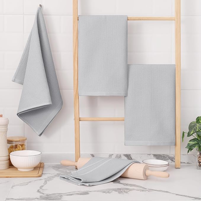 Homaxy 100% Cotton Waffle Weave Kitchen Towels