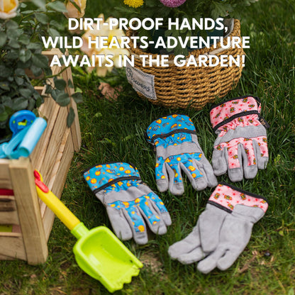 Vgo... 3 Pairs Kids Gardening Gloves Ages 3-9 | Breathable Yard Work Gloves | Outdoor Play, Cycling & DIY Safety Gloves, Machine Washable (3 Pairs, Size XS, Pink, KID-MF3561)