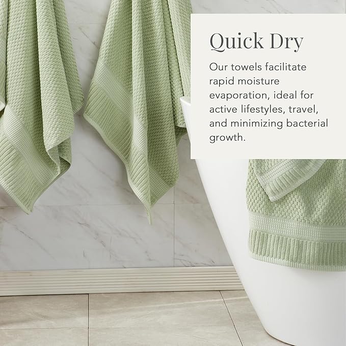 NY Loft 100% Cotton Towel Set 6 Piece Towel Set | Super Soft & Absorbent