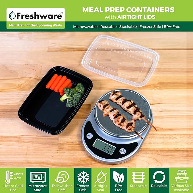 Freshware Meal Prep Containers 1 Compartment
