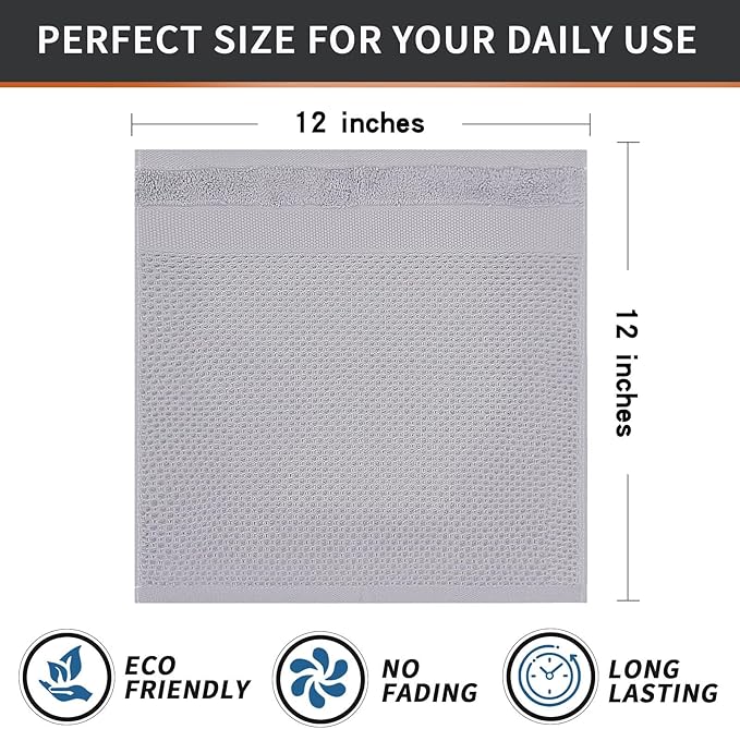 Homaxy 100% Cotton Dish Cloths, 12 Pack