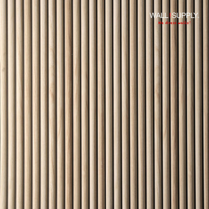 Wall!Supply Ultralight Linari Round Natural HD Printed Wall Panel - 3D EPS Foam Wall Panels - Easy DIY Installation - Natural Wood Look Finish - Set of 4 Panels (24.97 sq ft)