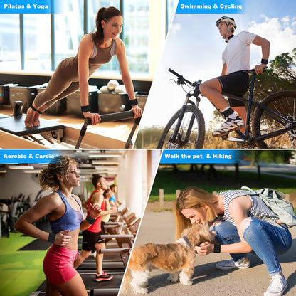 Wrist Weights Set of 2, Adjustable Silicone Workout Weights for Women and Men, Wearable Ankle/Wrist Weights Suitable for Yoga, Dance, Pilates, Pool Exercises and Jogging, 2lb