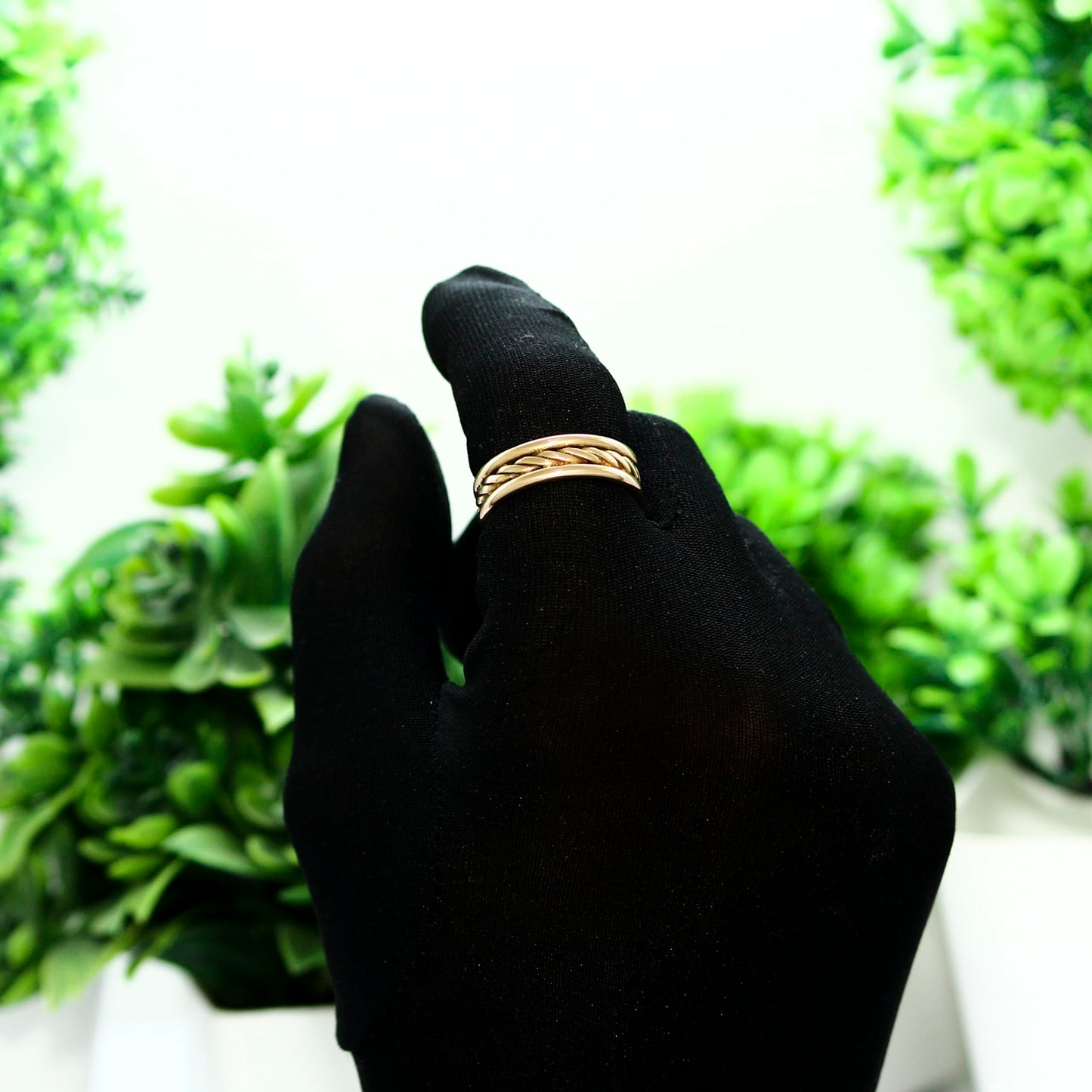 Krishnaa Jewels Pure Copper Classic HandCrafted Band Ring Gift Jewelry for Men and Women (5.5)