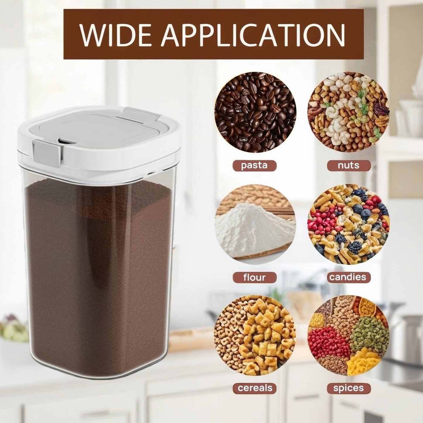 Micyples Formula Container to go-1800ml Travel Dispenser BPA Free Airtight Container with Spoon & Layered Storage,Sealed Lid,Stackable,Easy-Clean,Ideal for Coffee,Flour,Sugar,Cereal,Milk Powder(61oz)