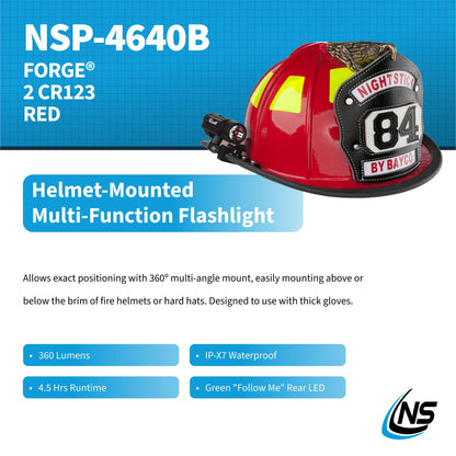 Nightstick NSP-4640B Forge™ Helmet-Mounted Multi-Function Flashlight