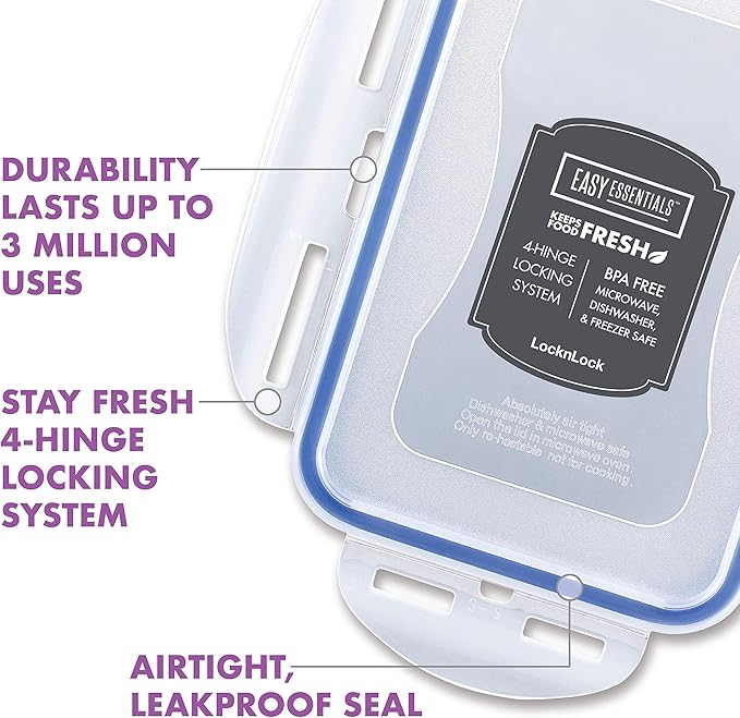LocknLock Easy Essentials Food Storage lids/Airtight containers/Stackable