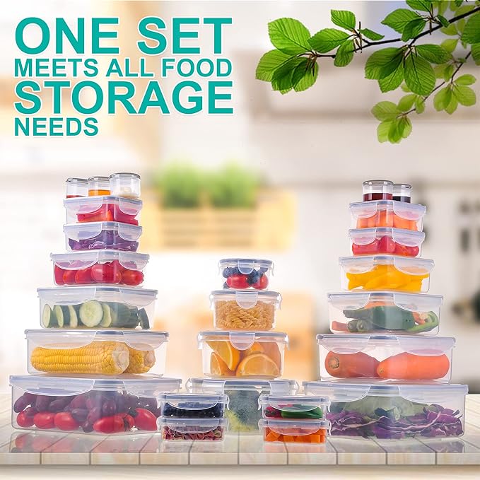 RockBerry 50 Pcs Large Food Storage Containers