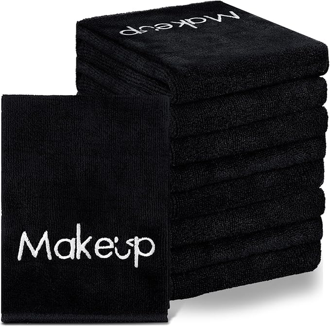 Shimeyao 20 Pack Makeup Towels Black Makeup Washcloths