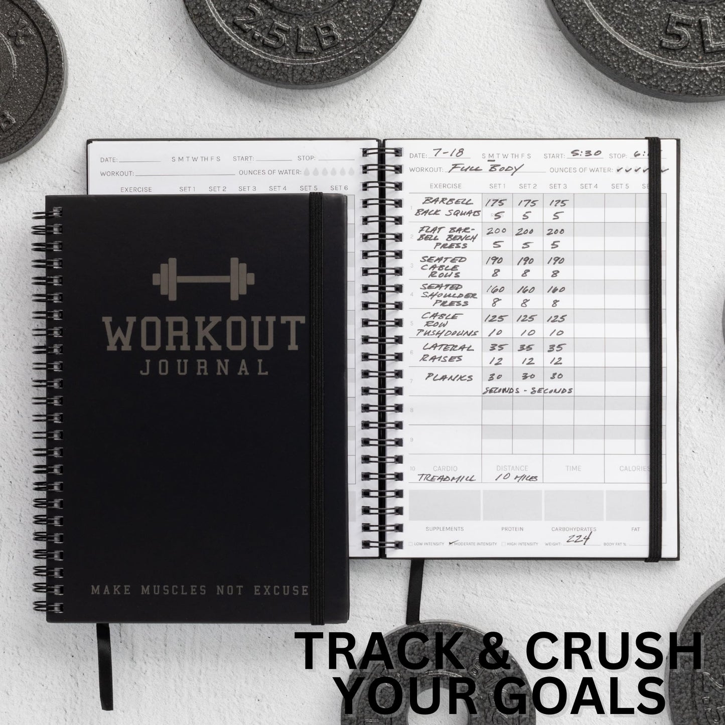 ZICOTO Ultimate Workout Journal - Complete Fitness Training Planner for Men and Women - Track PRs, Build Muscle & Dominate Your Workouts - Essential Gym Gear Accessories for Serious Weight Lifters