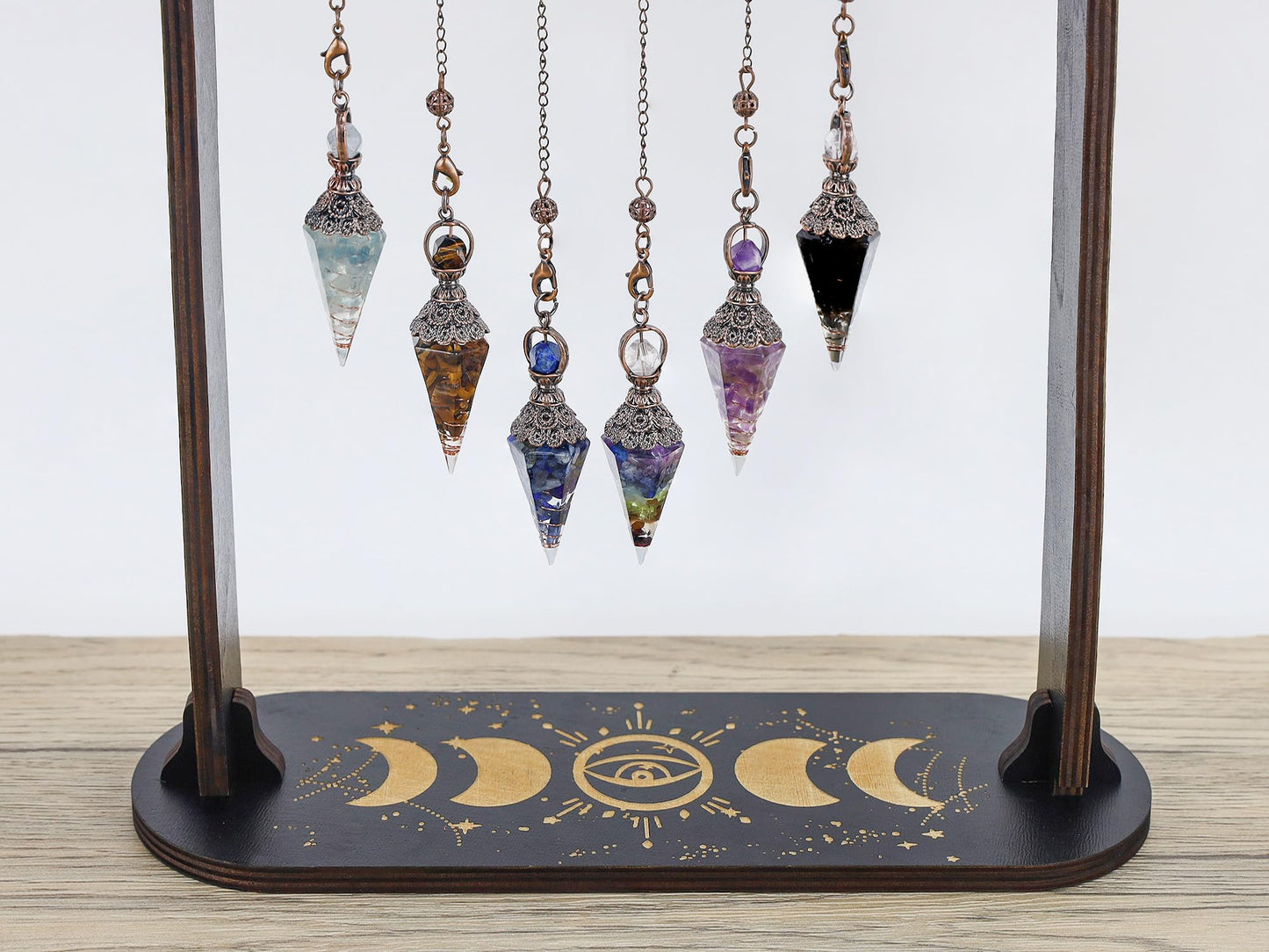 MAIBAOTA Pendulum Crystal, Natural Lapis Lazuli Crystal Pendulums for Dowsing, Spiritual Pointed Crystals for Witchcraft Supplies, Divination Tools