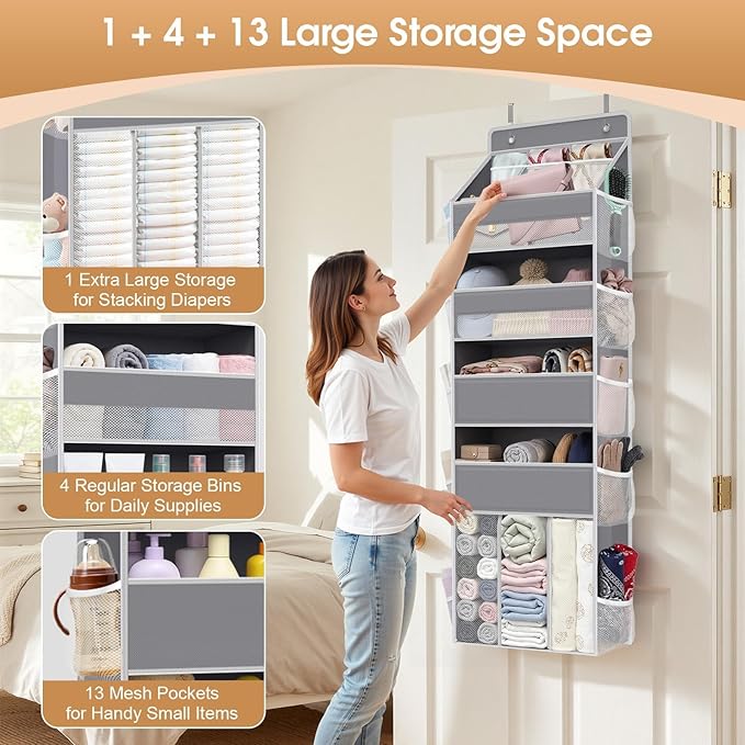 WISELIFE 5-Tier Over the Door Organizer