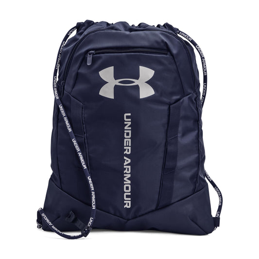 Under Armour Unisex-Adult Undeniable Sackpack , Midnight Navy (410)/Metallic Silver , One Size Fits Most
