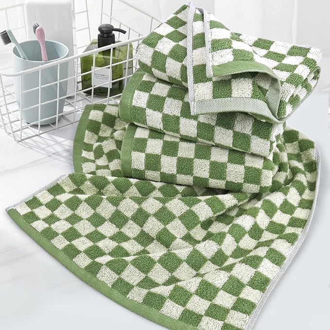 Jacquotha Green Hand Towels for Bathroom Set of 4