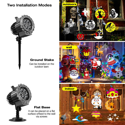 PEAKCLOUDS Independence Day Projector Lights Outdoor and Indoor Waterproof for 4th Jul, Valentine’s Day,Christmas, Halloween, Easter, Thanksgiving, New Year & Birthday