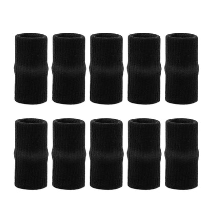 uxcell 10PCS Sport Finger Sleeves Protectors, Elastic Thumb Brace Compression Covers for Trigger Finger, Breathable Finger Splints Support for Relieving Pain 1.8" × 1"