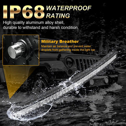 Auxbeam 42” LED Light Bar 240W LED Work Light Off Road Lights Spot Flood Combo Beam 80pcs3W Curved 5D Lens for Car SUV UTV ATV Pickup Truck with Wiring Harness