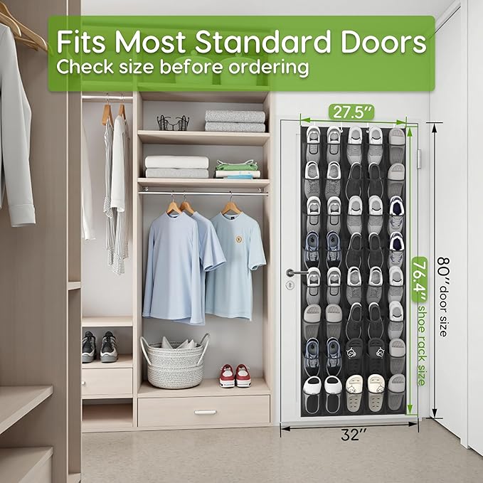 Unjumbly Over the Door Shoe Organizer