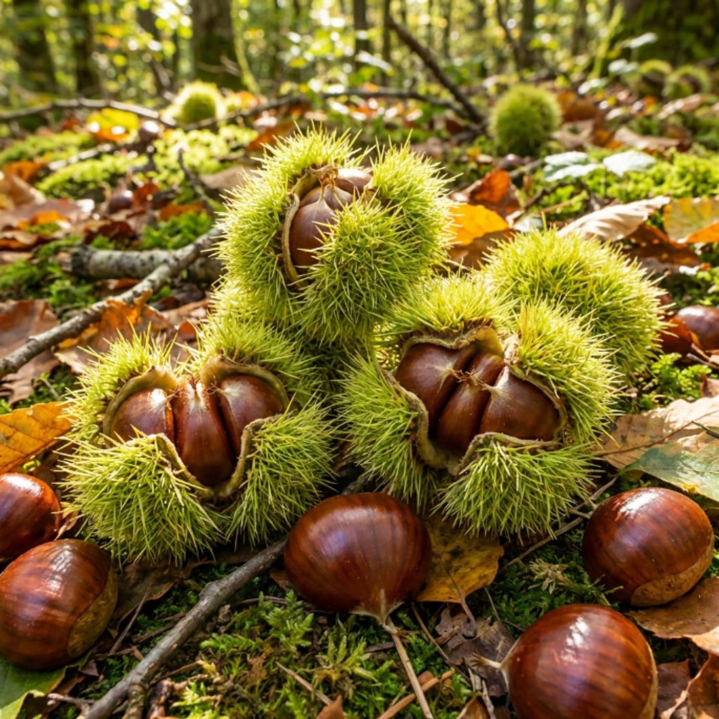 Chestnut Tree Live Plant 6–12 Inches Tall, Edible Nut Tree Seedling, Outdoor Garden Tree for Growing