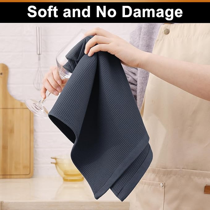 Homaxy 100% Cotton Waffle Weave Kitchen Towels