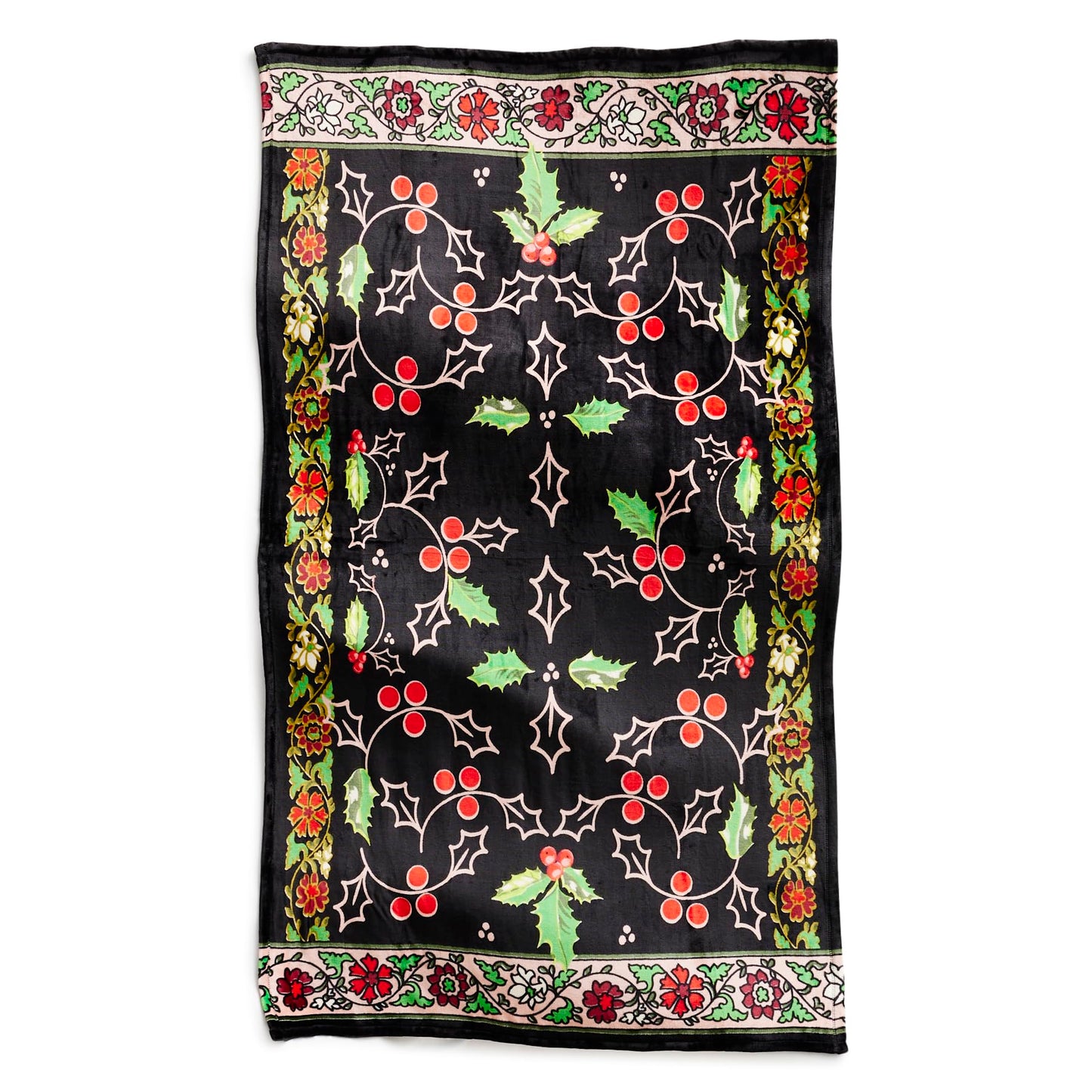 Vera Bradley Women's Fleece Plush Throw Blanket, Holly, One Size