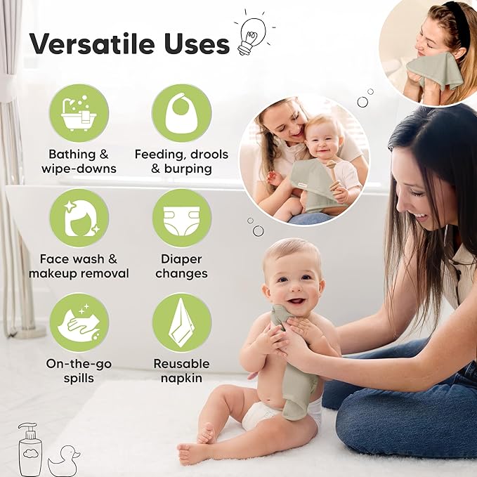 6-Pack Baby Washcloths