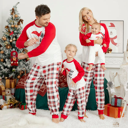 Honwenle Family Christmas Pajamas Matching Sets Soft Long Sleeve Family Christmas Pjs Sleepwear Holiday Lounge Set