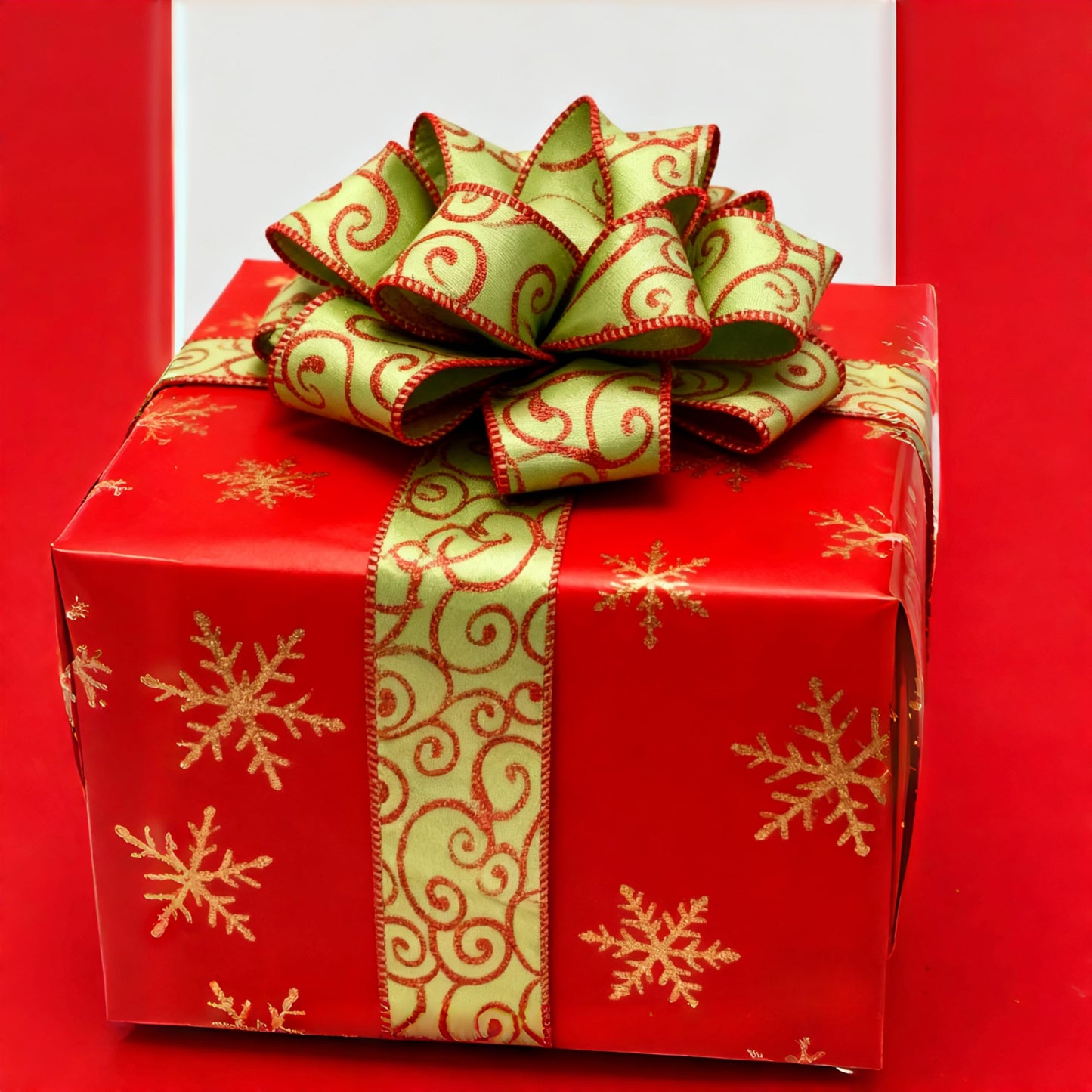 Meseey Red Green Christmas Tree Wired Ribbon 2.5 Inch x Total 30 Yards Funny Cartoon Character Gift Wrapping Ribbon Decorative Ribbons for Xmas Tree Wreath Bows DIY Craft Decoration