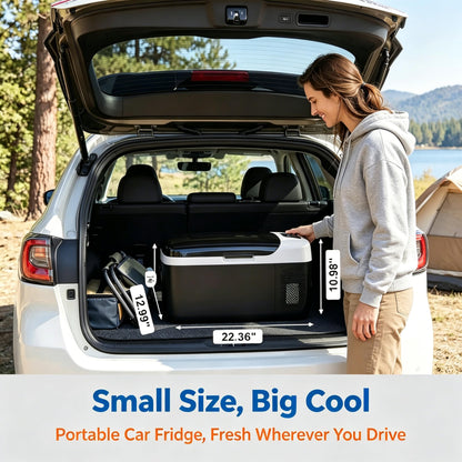 Simple Deluxe 12 Volt Refrigerator, 17QT Single Zone Electric Cooler, Car Fridge -4℉-68℉, Portable Refrigerator 12/24V DC 100-240V AC, Portable Freezer for Travel RV Camping Boat Home