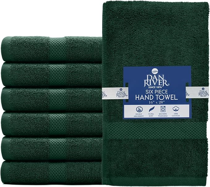DAN RIVER 6-Pack Premium Hand Towels