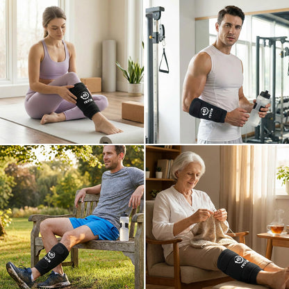REVIX Shin Splints Relief Ice Pack, 45-Min Long Lasting Leg Ice Pack Wrap with Ice Grid Design, Reusable Gel Cold Pack Compression Sleeve for Leg, Calf, Arm Recovery, 360° Full Coverage, 1 Pack