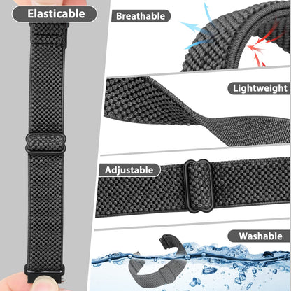 TumpCez - Quick Release Elastic Nylon Watch Straps - Band Width- 16mm 18mm 19mm 20mm 22mm 24mm Watch Straps -Choose Colour & Width