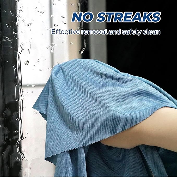 Microfiber Cleaning Cloths Glass Cleaner: 8 Packs 18X18 Window Cleaner Kit Wine
