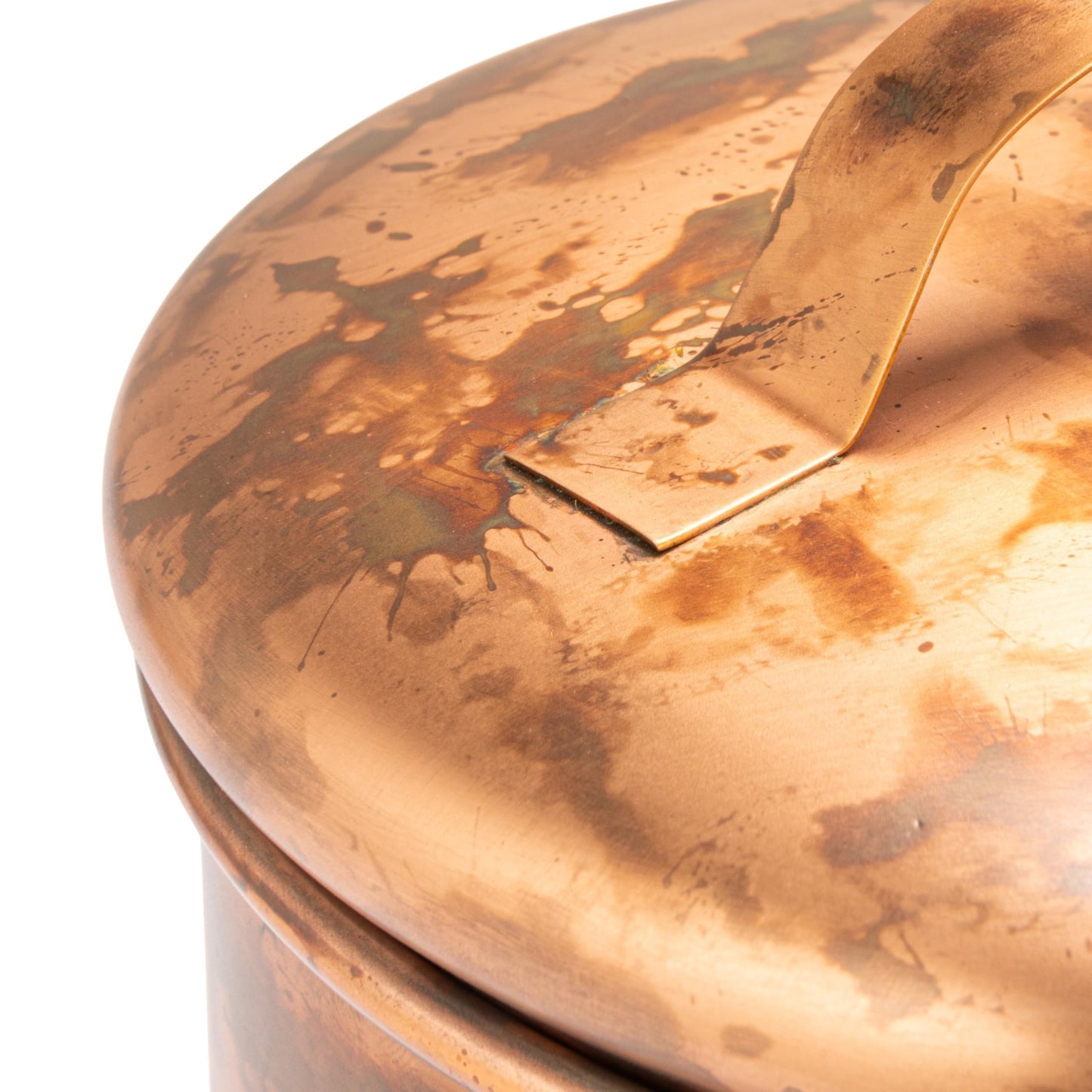 Creative Co-Op 4-Piece Oxidized Stainless Steel Canister Set, Copper-Finished