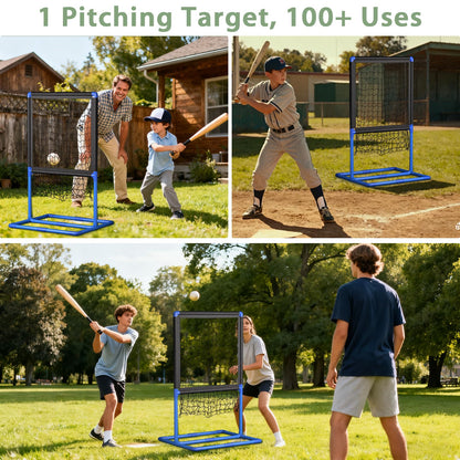 Olpchee Strike Zone Target for Plastic Balls Portable Pitching Training Strike Zone Target Set Up and Assemble Easily(Blue)