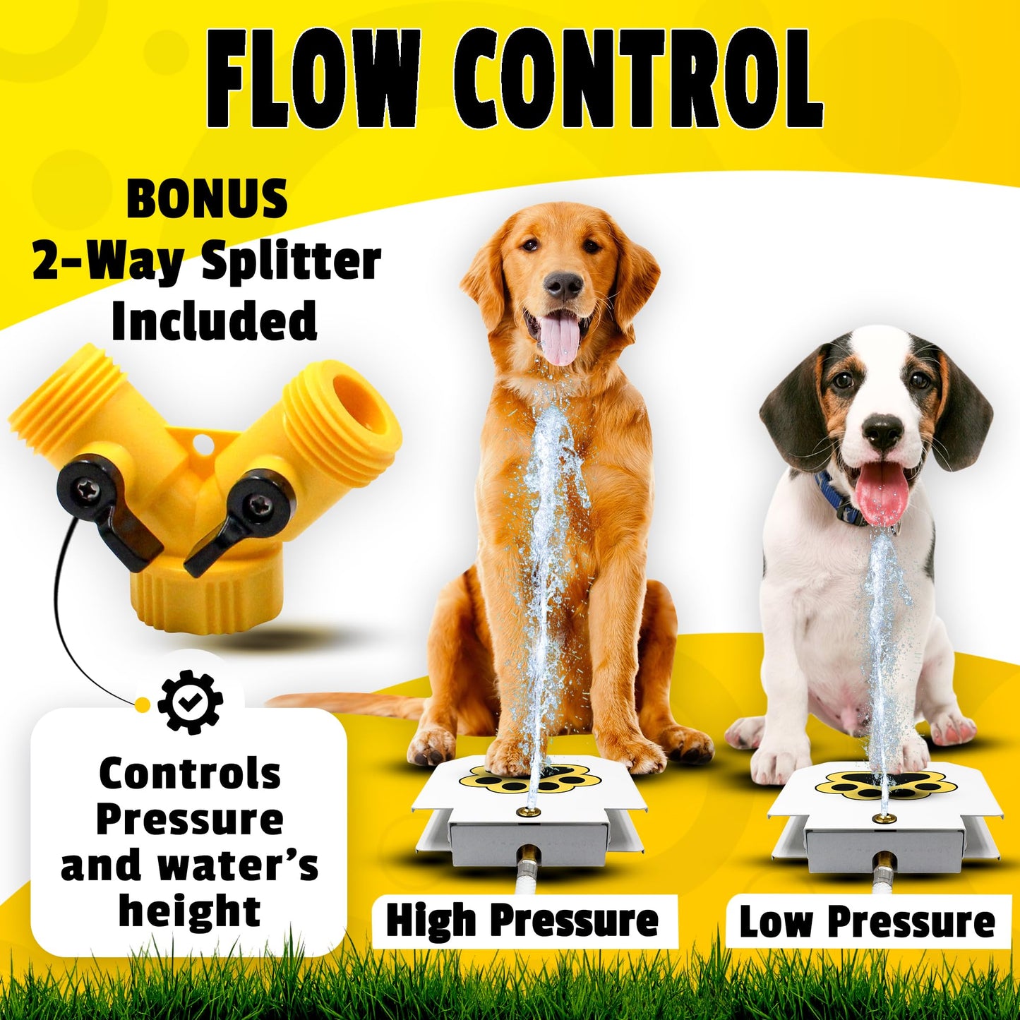 Genovation Outdoor Dog Pet Water Sprinkler Easy Activated Dog Water Fountain Toy
