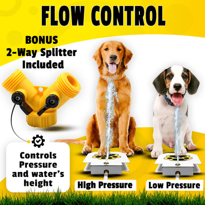 Genovation Outdoor Dog Pet Water Sprinkler Easy Activated Dog Water Fountain Toy