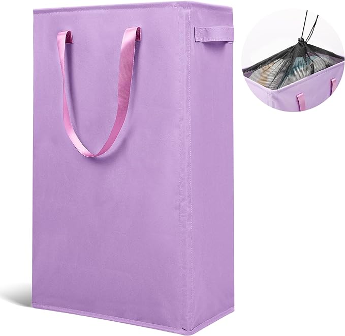 Odonata Slim Laundry Hamper Handles Collapsible Laundry Basket Thin Dirty