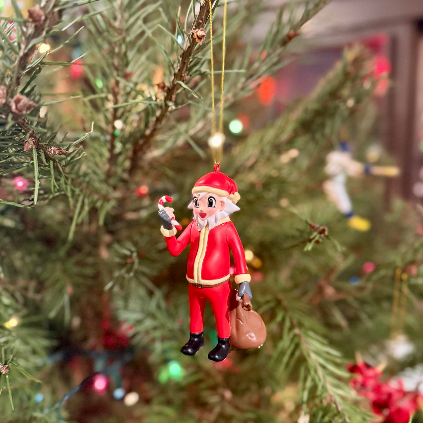 Tree Buddees Anime Christmas Ornament Collection – Choose Anime Santa, Anime Mrs. Claus, or Anime Reindeer – Cute Cartoon Character Holiday Decor (Anime Santa)