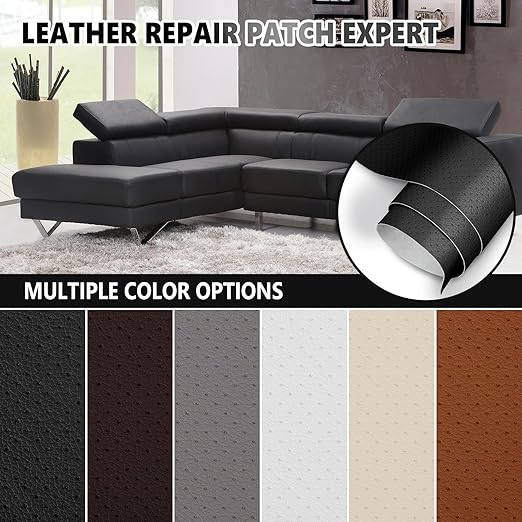 Leather Repair Patch, Breathable Perforated Self Adhesive Repair Patch