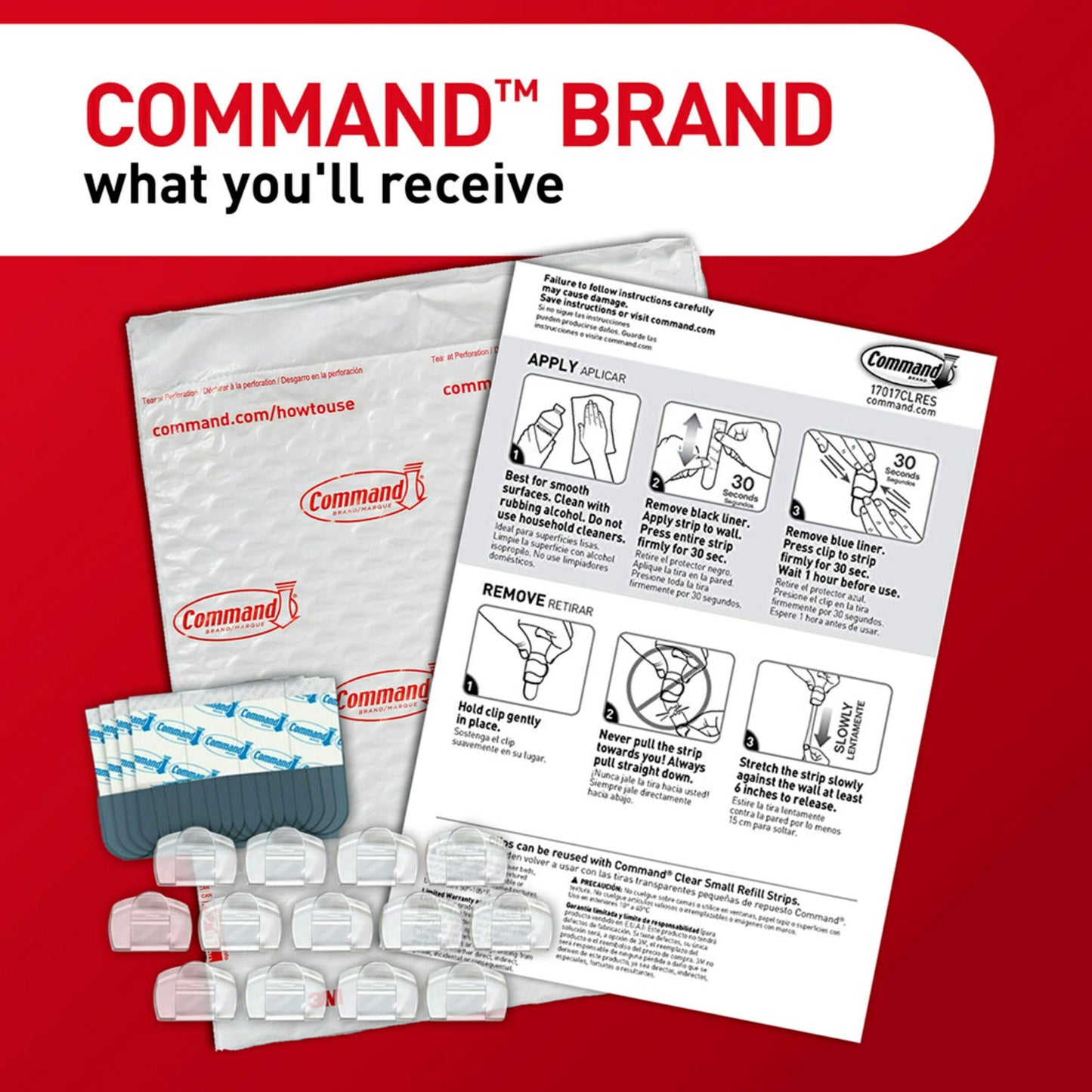 Command Round Cord Clips, Damage Free Hanging Cable Clips, No Tools Wall Clips for Hanging Electrical Cables, 13 Clear Cord Clips and 16 Command Strips