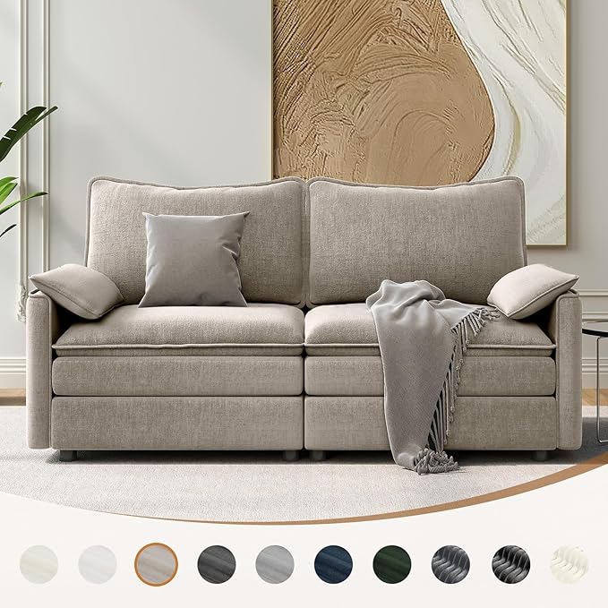 Vesgantti 74" Loveseat Sofa for Living Room, Comfy Cloud Couch Deep Seat