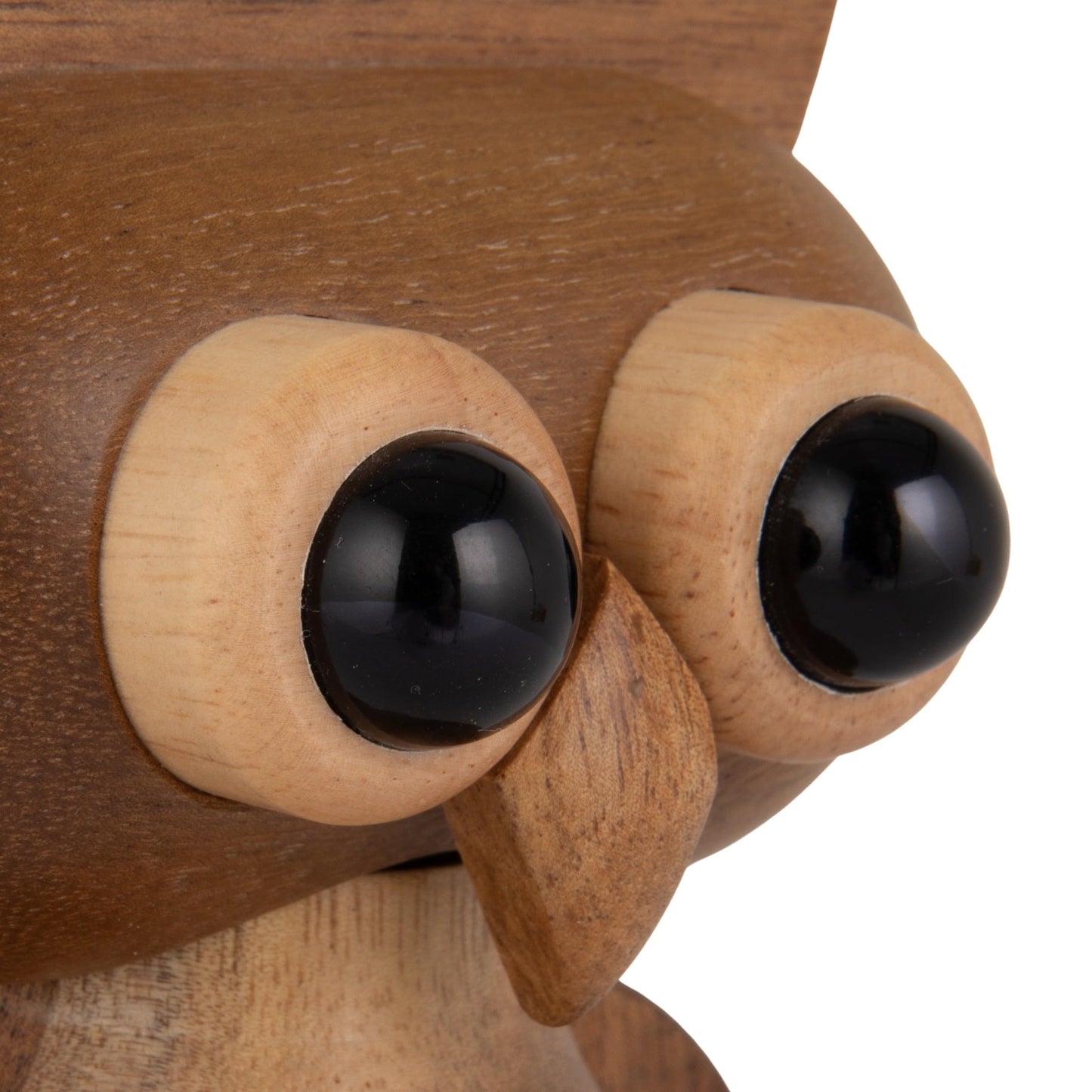Creative Co-Op Acacia Wood Owl Shaped Salt and Pepper Mill, Natural and Black Finish