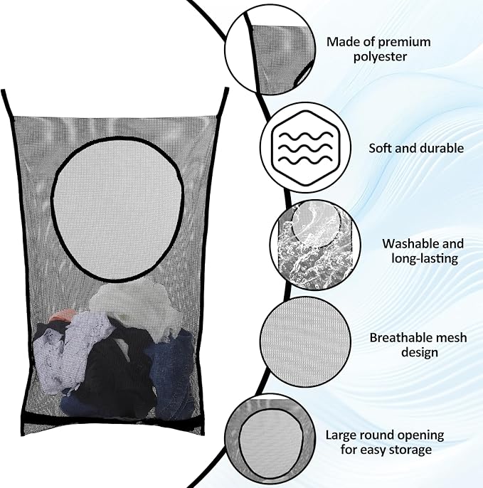 Hanging Laundry Bag Hanging Laundry Basket Wall Basket Door 30 X 20 Inch Large