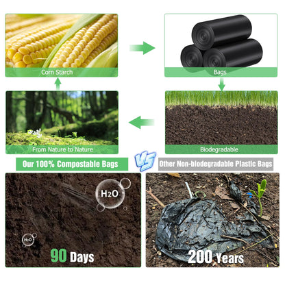 120 Portable Camping Toilet Bags, 8 Gallon Emergency Camp Potty Poop Bags for Adults, Thickened Trash Waste Bags for 5 Gallon Bucket Toilet Seat Camping Trash Can Outdoor