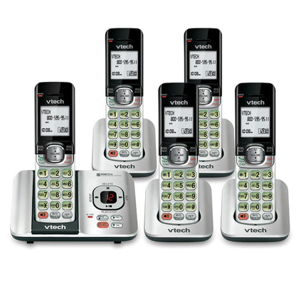 VTech CS6719-2 2-Handset Cordless Phone with Caller ID/Call Waiting, Handset Intercom & Backlit Display/Keypad, Silver